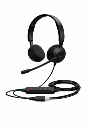 Jabra GN HSC016 Wired HeadPhone | Wired USB Headphone with Noise-Canceling Mic | Ideal for Teams, Zoom Calls & Call Center Use | Compatible with PC & Laptop