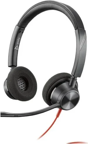Poly by Plantronics Blackwire 3320 Wired Over the Ear Headset with Mic (Black)